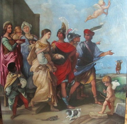 a painting of a group of people