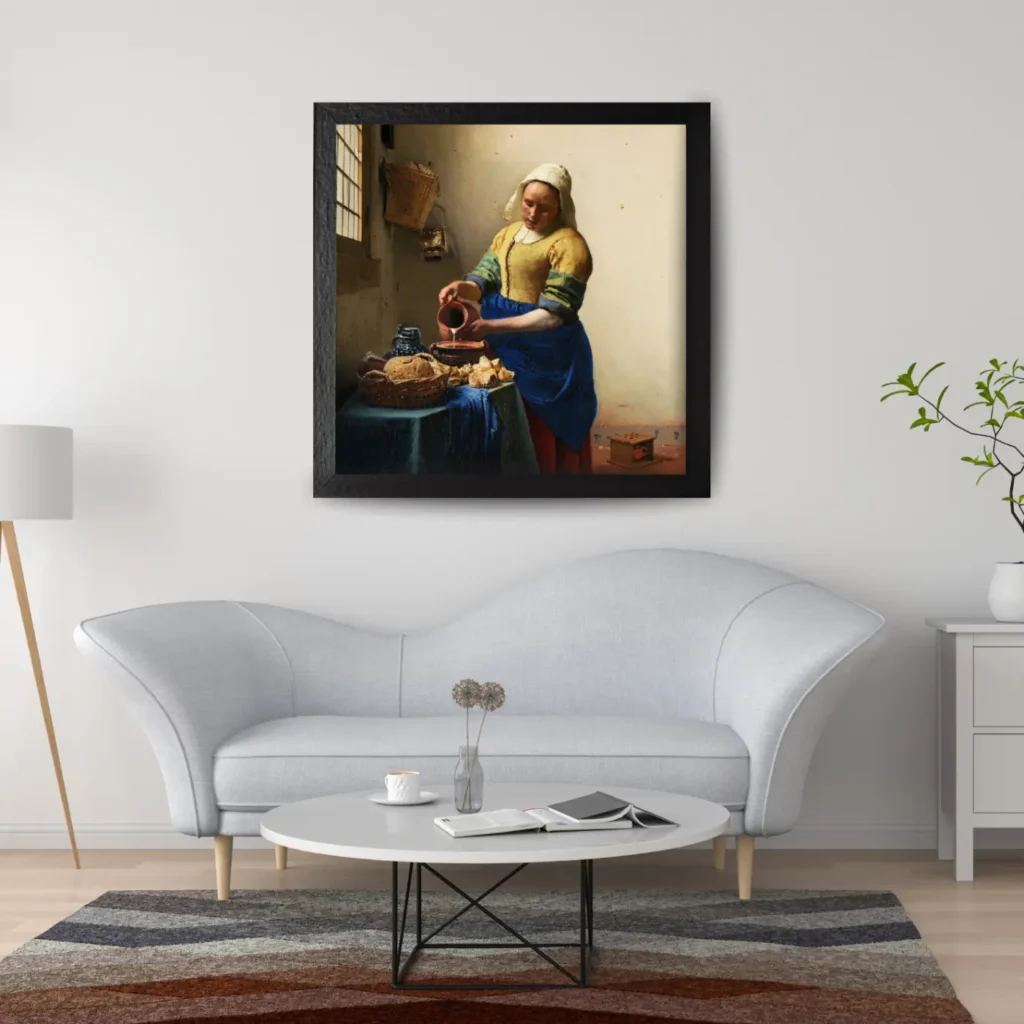 Copie tableau de Johannes Vermeer de la Laitière